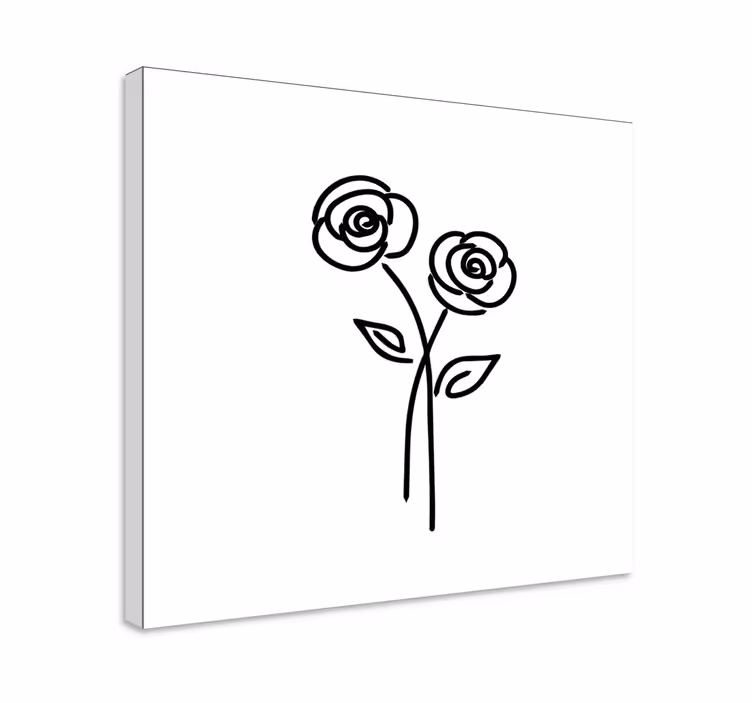 Elegant blommig design Kanvas blommor och växter - Tenstickers