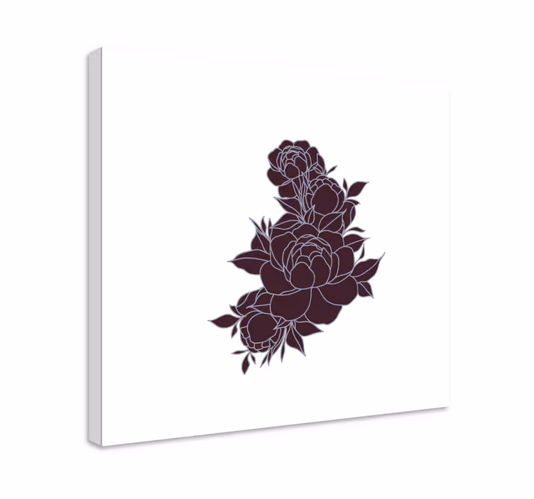 Kanvas blommor och växter rik blommor arrangemang - Tenstickers