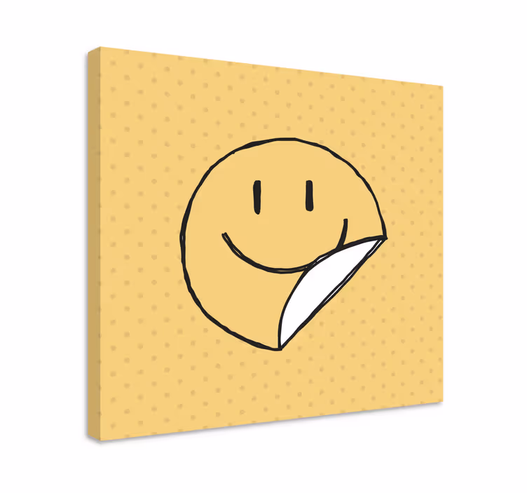 Kanvas abc och bokstäver med smileyansikte - Tenstickers