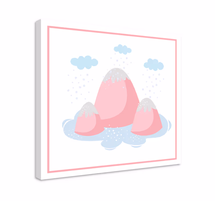 Kanvas elegant rosa bergscen - Tenstickers