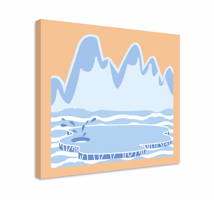 Kanvas landskap isbergslandskap - Tenstickers