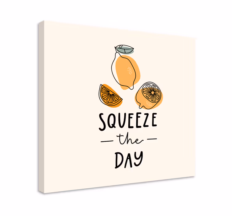 Kanvas frukter squeeze dagen - Tenstickers