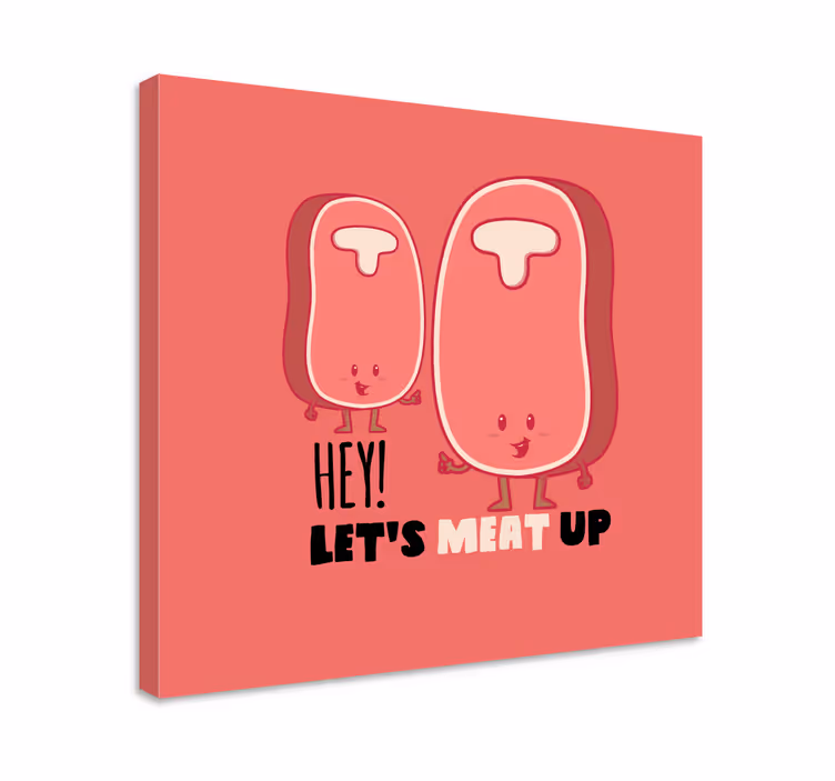 Låt oss kötta upp Andra kanvas - Tenstickers