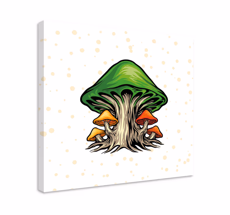 Spöklik natur svamp växt kök väggtryck - Tenstickers