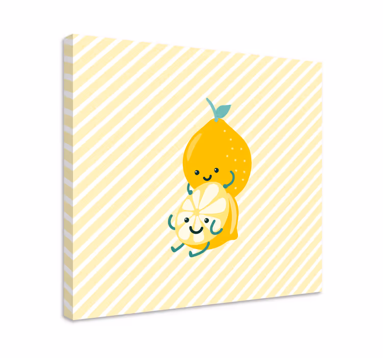 Kanvas frukter söta citroner omfamnar - Tenstickers