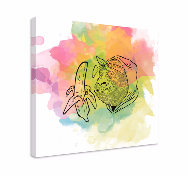 Populär popkonst apa design moderncanvas tavla - Tenstickers