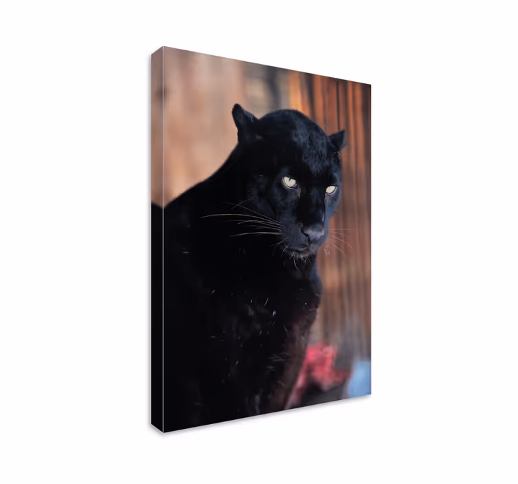 Leopard stalking 3d -kanfasavtryck - Tenstickers
