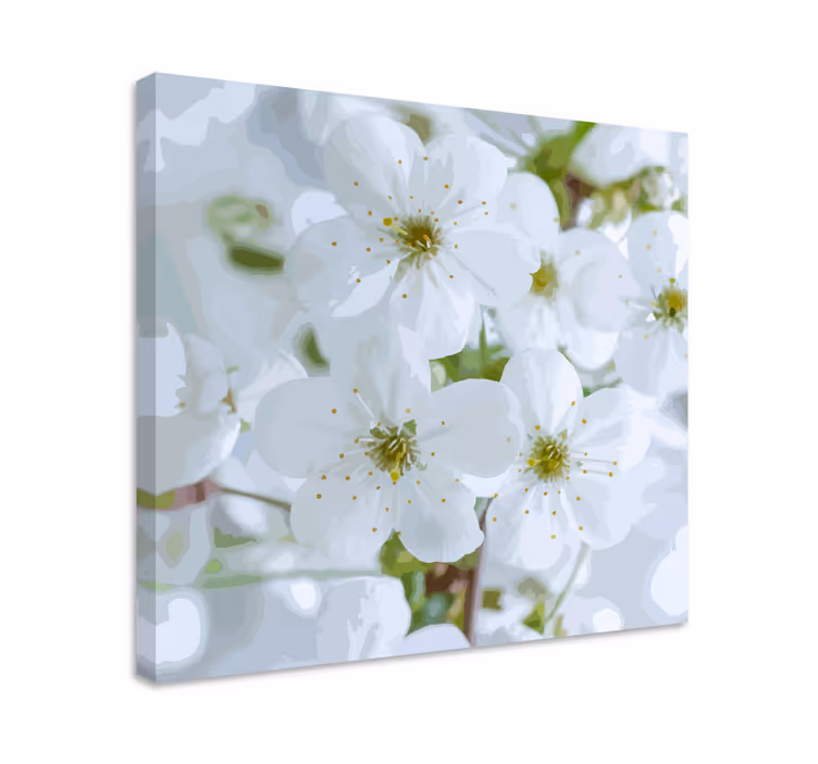 Kanvas blommor och växter kirsbärsblommans blomstring - Tenstickers