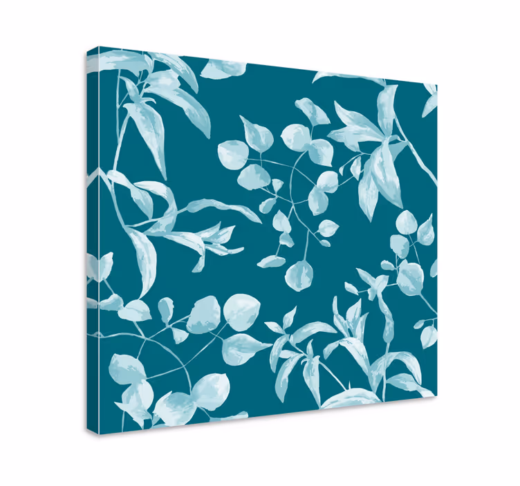 Kanvas blommor och växter elegant bladdesign - Tenstickers