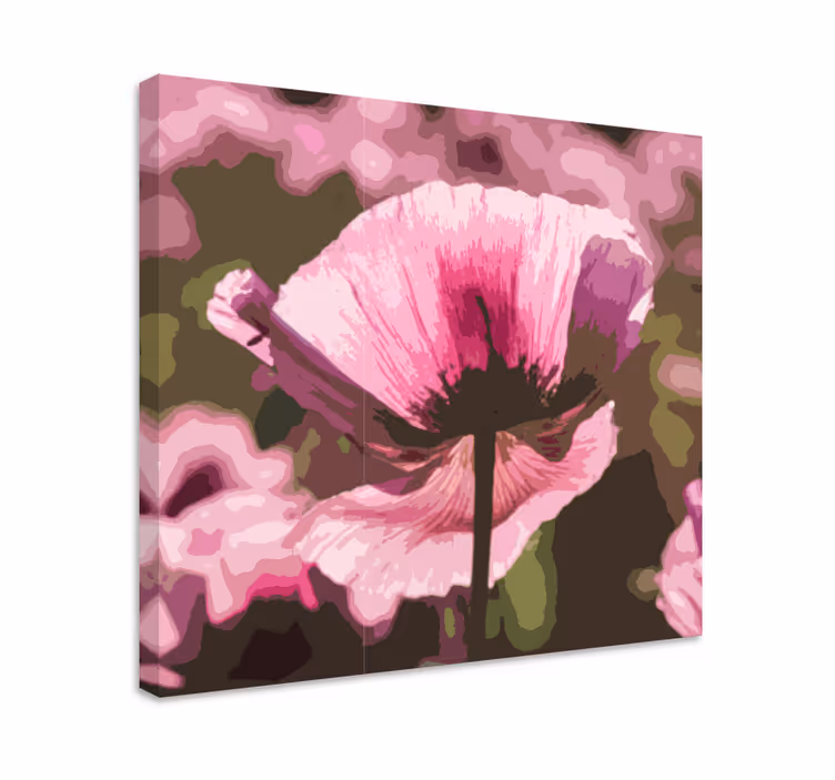 Abstrakt blomma Kanvas blommor - Tenstickers