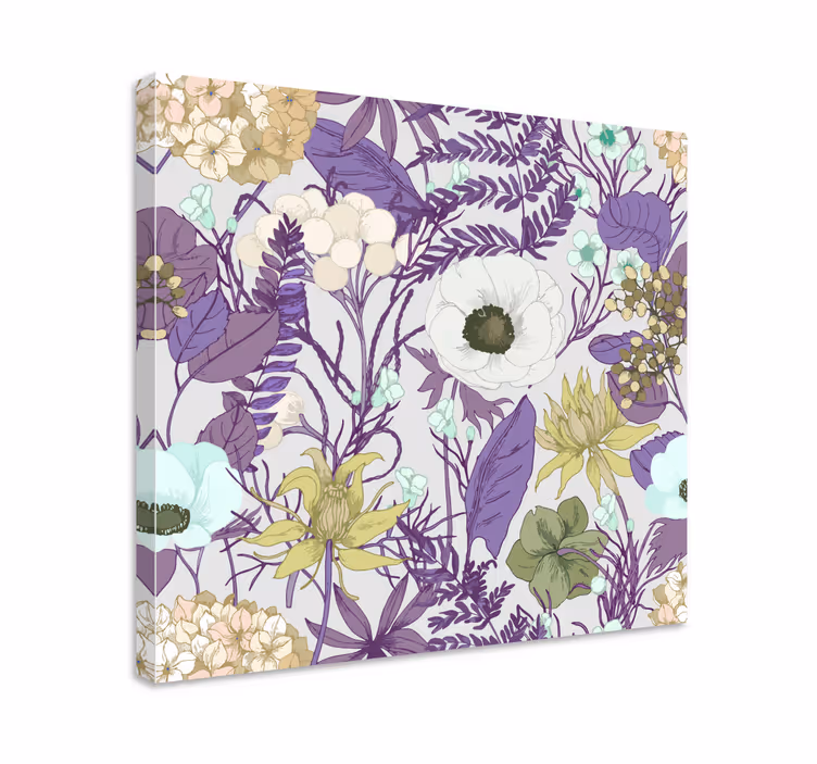 Kanvas blommor och växter blomsterarrangemang elegans - Tenstickers