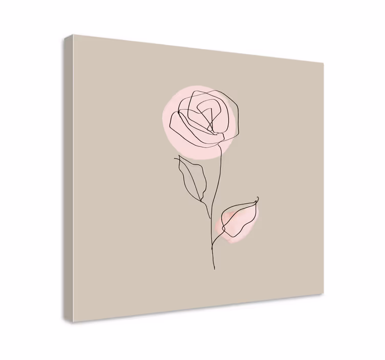 Akvarell vita rosor abstrakt blommacanvas tavla - Tenstickers
