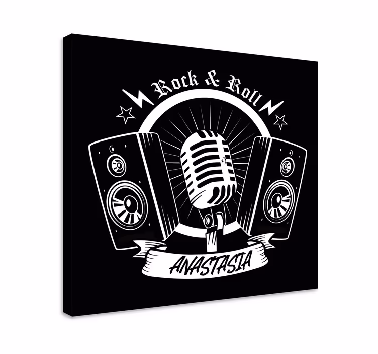 Kanvas musik retro mikrofon design - Tenstickers