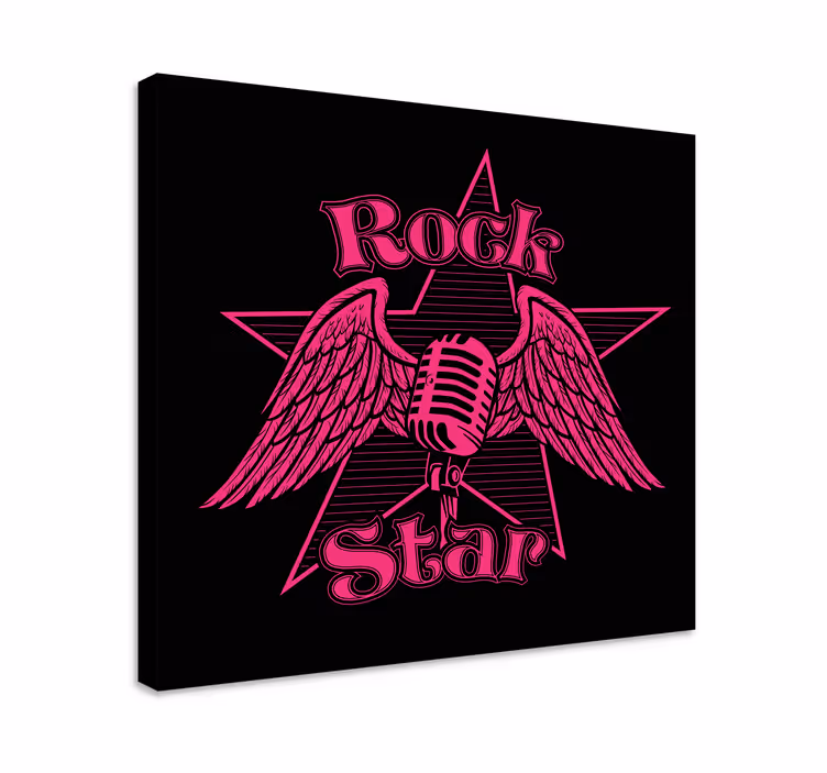 Kanvas musik rockstjärnvingar - Tenstickers