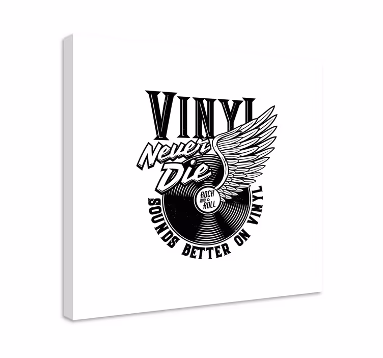 Kanvas musik vinylskivans vingar - Tenstickers