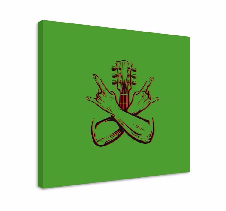 Kanvas musik gitarrhandssymbol - Tenstickers