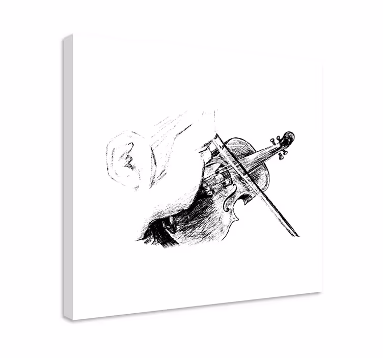 Kanvas musik violinist spelar melodi - Tenstickers
