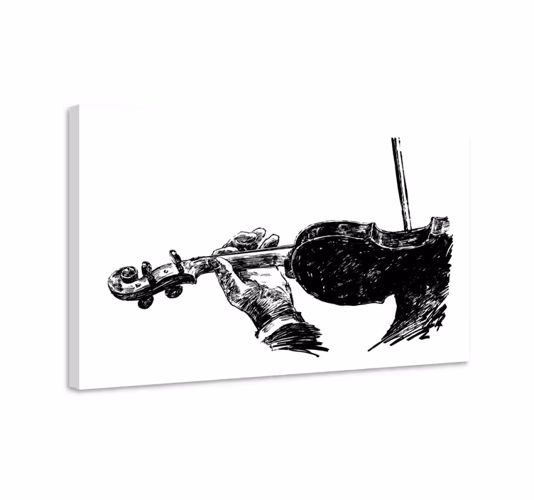 Kanvas musik violinist i aktion - Tenstickers
