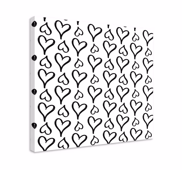 Kanvas citat hjärtformad mönsterdesign - Tenstickers
