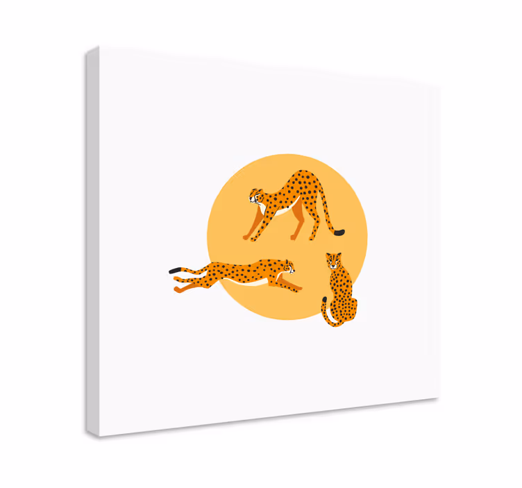 Gepard trio Kanvas andra djur - Tenstickers