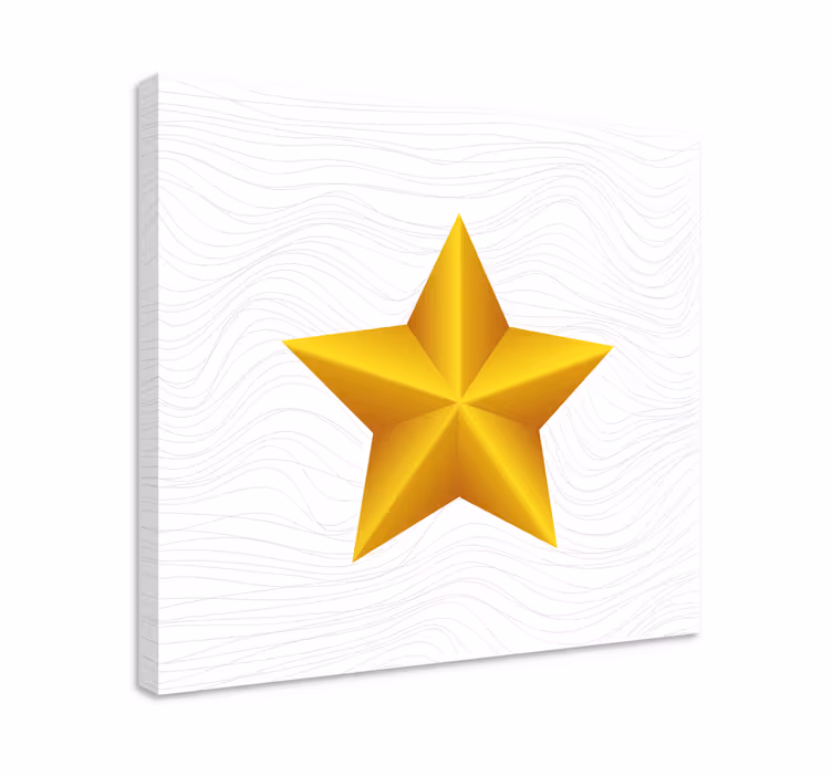 Gyllene stjärna kakel plantskola canvas - Tenstickers