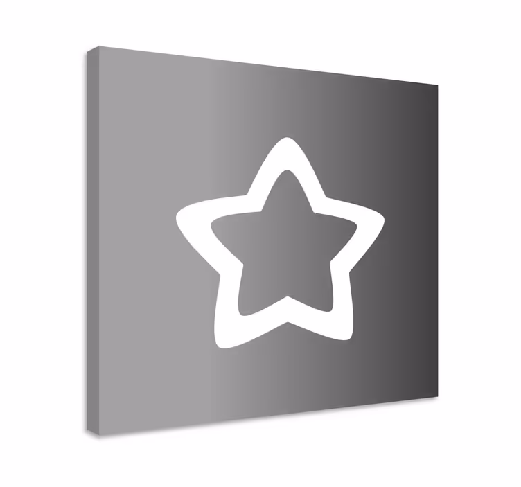 Stjärnkontur kanvas dekoration - Tenstickers