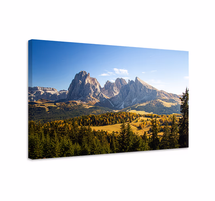 Gröna berg och dalar landskapcanvas tavla - Tenstickers