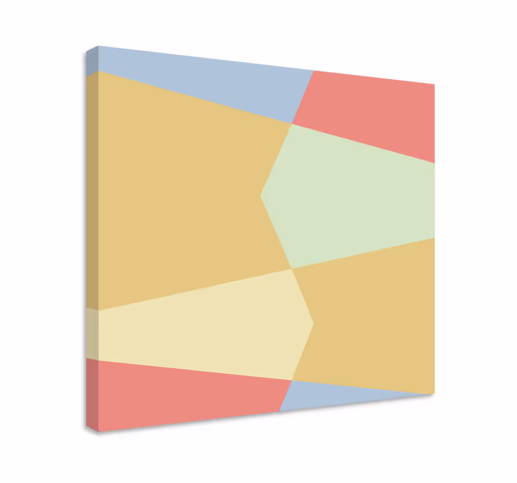Formade färgblock Kanvas geometrisk - Tenstickers