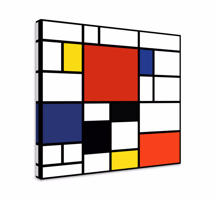 Abstrakt färg block moderncanvas tavla - Tenstickers