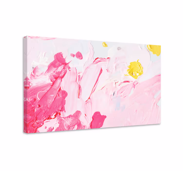 Kanvas landskap abstrakta rosa virvlar - Tenstickers