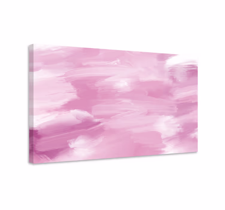 Abstrakt kanvas i mjuka rosa penseldrag - Tenstickers