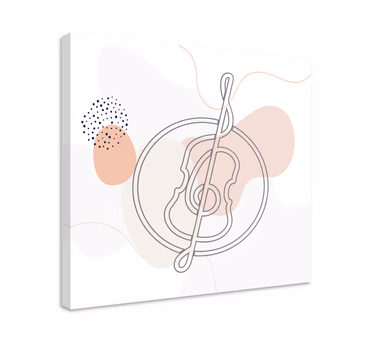 Kanvas musik musikinstrument skiss - Tenstickers