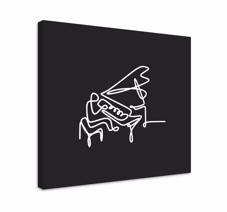 Kanvas musik abstract piano melodi - Tenstickers