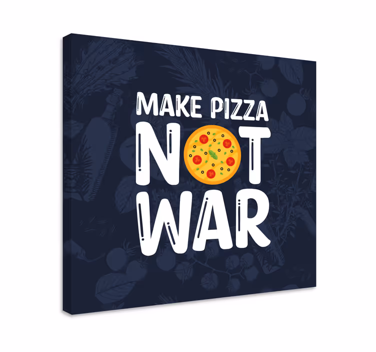 Roliga citat gör pizza citat canvas - Tenstickers