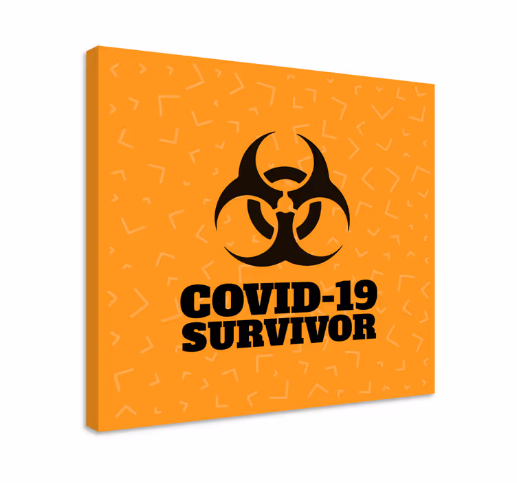 Covid survivor rolig design citat canvas - Tenstickers