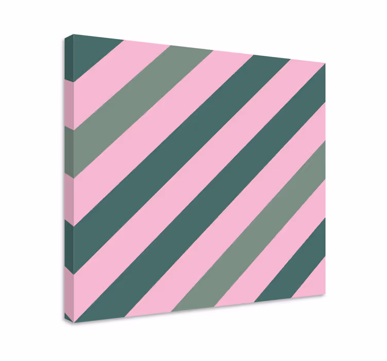 Kanvas geometrisk diagonalrandigt mönster - Tenstickers