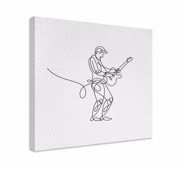 Kanvas musik gitarrspelande musiker - Tenstickers