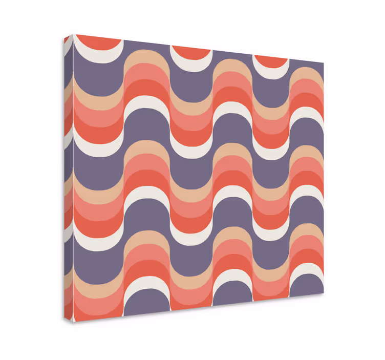 Vågmönster design Kanvas geometrisk - Tenstickers