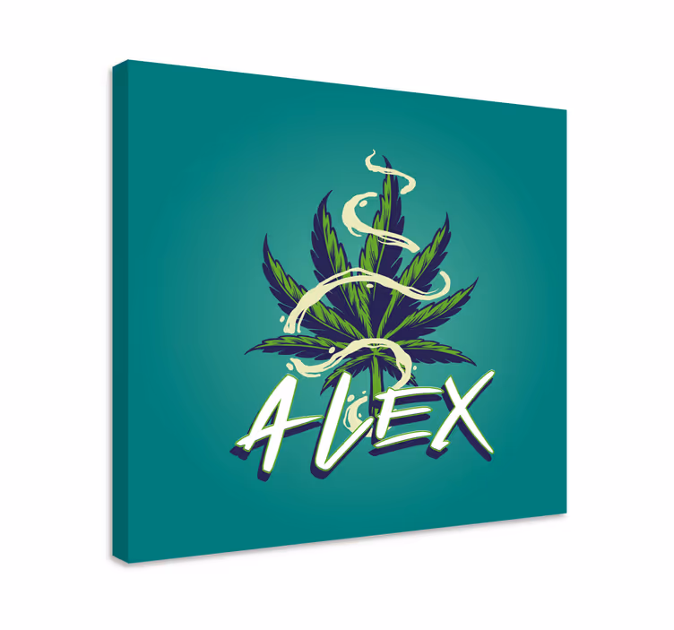 Kanvas årgång marijuana leaf design - Tenstickers