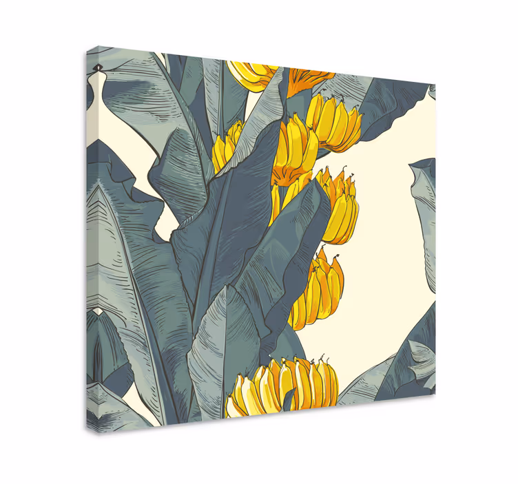 Kanvas blommor och växter tropisk blomsterarrangemang - Tenstickers