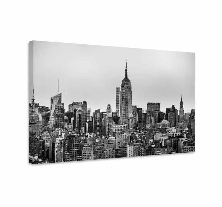 Kanvas städer och länder new york city silhuett - Tenstickers
