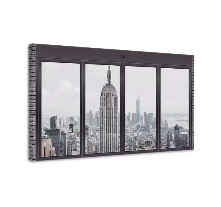 Kanvas städer och länder empire state utsikt - Tenstickers