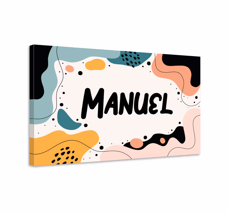 Roligt namn design personlig kanvas - Tenstickers