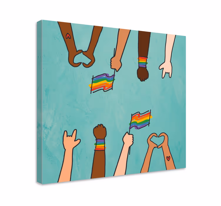 Motiverande kanvas enhet i händer - Tenstickers