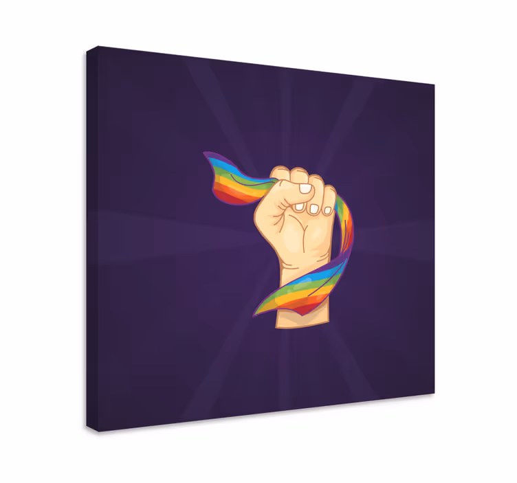 Kanvas citat pride fist symbol - Tenstickers