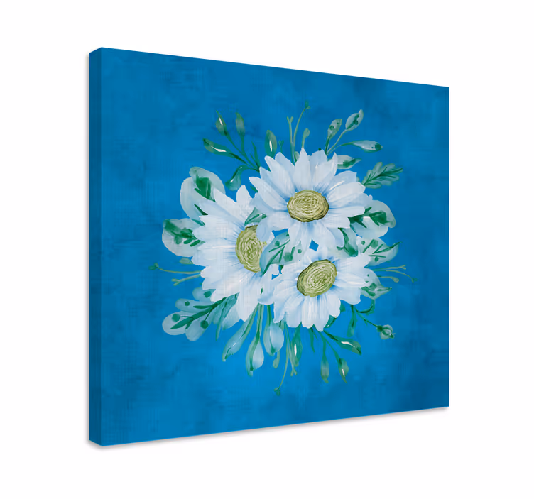 Kanvas blommor och växter delikata vita blommor - Tenstickers