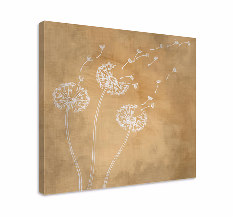 Maskrosor med kronblad blommigcanvas tavla - Tenstickers