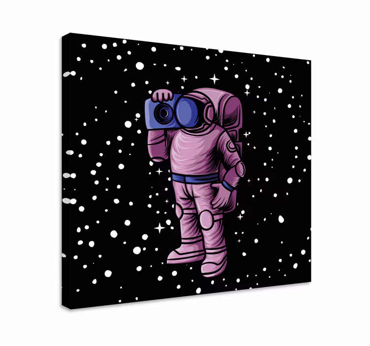 Astronaut som fångar stjärnor videospel canvas tavla - Tenstickers