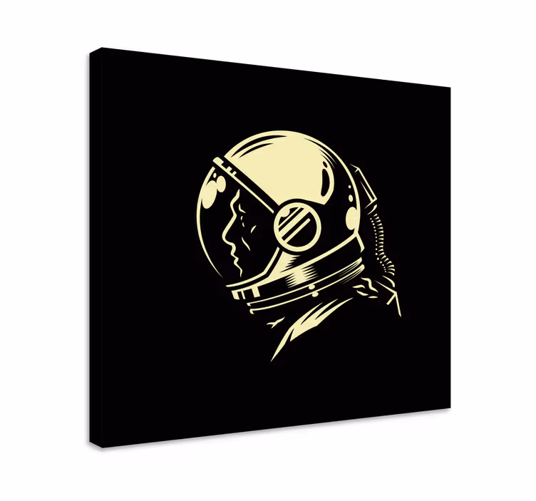 Vintage monokroma kosmonautväggar - Tenstickers