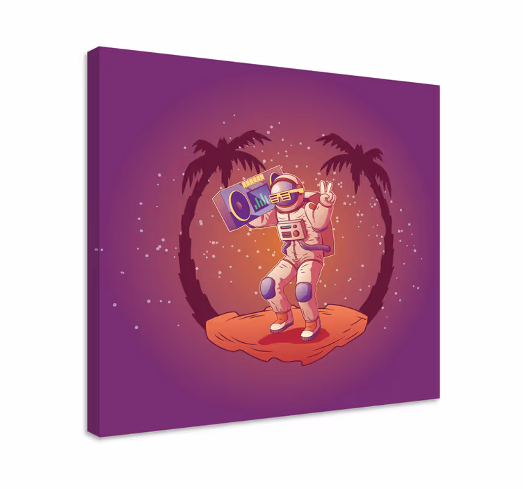 Videospel canvas tavla astronaut dansande - Tenstickers